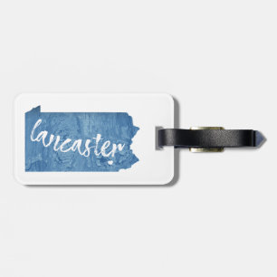 Etiqueta Para Maletas Lancaster Pennsylvania Wood Grain