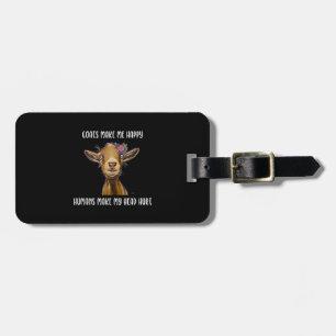 Etiqueta Para Maletas Las cabras me hacen feliz al amante de la cabra