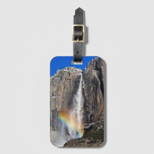 Etiqueta Para Maletas Las cataratas de Yosemite con el arco iris