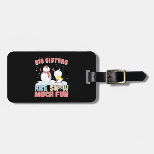 Etiqueta Para Maletas Las hermanas grandes se divierten con la nieve - S
