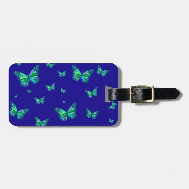 Etiqueta Para Maletas Las mariposas de primavera (Frente Horizontal)