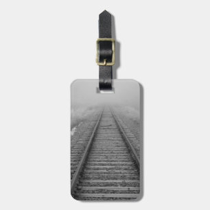 Etiqueta Para Maletas las pistas de ferrocarril se descoloran en la