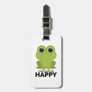 Etiqueta Para Maletas Las ranas me hacen feliz