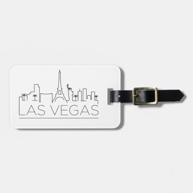 Etiqueta Para Maletas Las Vegas Stylized horizonte (Frente Horizontal)