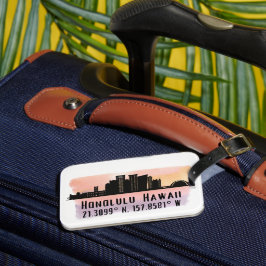 Etiqueta Para Maletas Latitud y longitud de la línea aérea honolulu