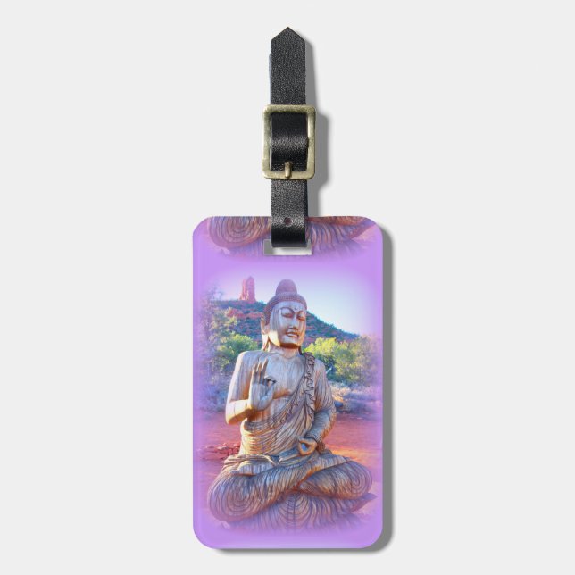 Etiqueta Para Maletas lavanda Buda (Frente Vertical)