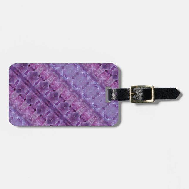 Etiqueta Para Maletas Lavenders Ikat 12 Angled (Frente Horizontal)