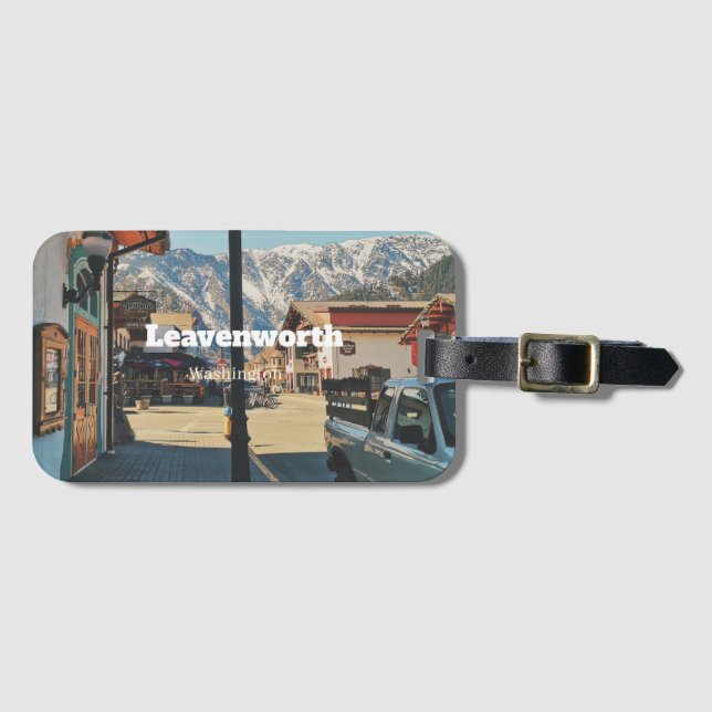 Etiqueta Para Maletas Leavenworth - Washington  (Anverso horizontal)