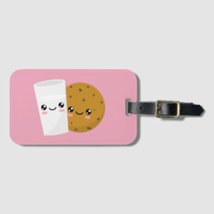 Etiqueta Para Maletas Leche y cookie