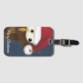 Etiqueta Para Maletas Lechuza dulce y festiva