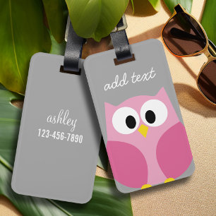 Etiqueta Para Maletas Lechuza Personalizado pequeña - Nombre personaliza