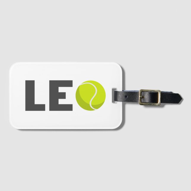 Etiqueta Para Maletas Leo Tennis (Anverso horizontal)