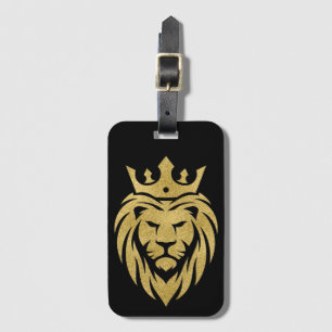 Etiqueta Para Maletas León con corona - Estilo de oro 3