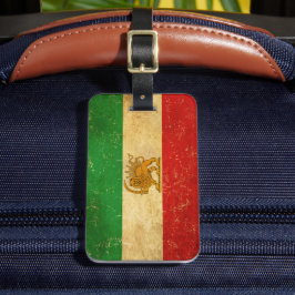 Etiqueta Para Maletas León de la bandera de Irán y Shah del sol de la ba