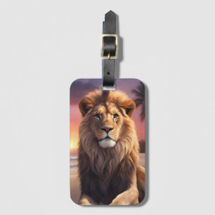Etiqueta Para Maletas León en la playa