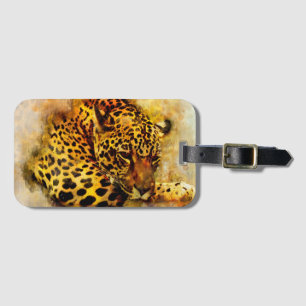 Etiqueta Para Maletas Leopardo