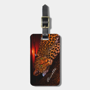Etiqueta Para Maletas Leopardo