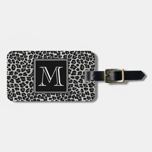 Etiqueta Para Maletas Leopardo de la nieve (Frente Horizontal)