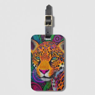 Etiqueta Para Maletas Leopardo Luminoso