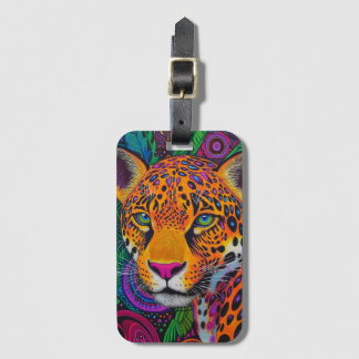 Etiqueta Para Maletas Leopardo Luminoso