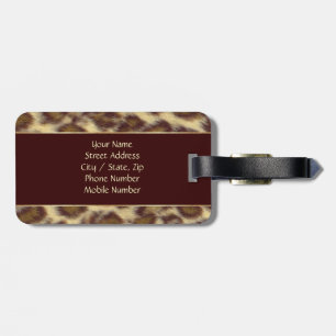 Etiqueta Para Maletas Leopardo (personalizable)