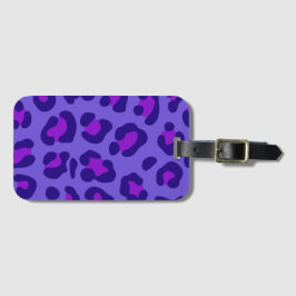 Etiqueta Para Maletas "Leopardo púrpura eléctrico"