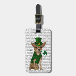 Etiqueta Para Maletas Leprechaun de la chihuahua