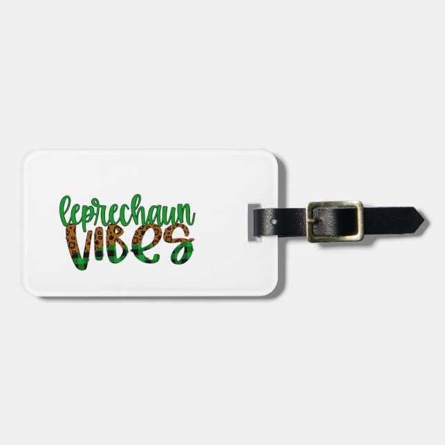 Etiqueta Para Maletas Leprechaun vibes (Frente Horizontal)