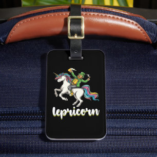 Etiqueta Para Maletas Lepricorn Leprechaun Unicorn San Patricio