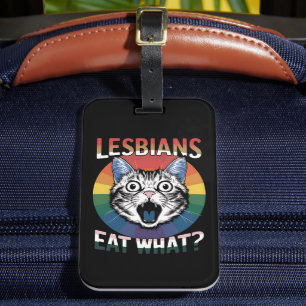 Etiqueta Para Maletas Lesbianas comen qué gato humor bandera del orgullo