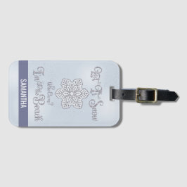 Etiqueta Para Maletas Let it Snow–Funny Christmas Beach Silver