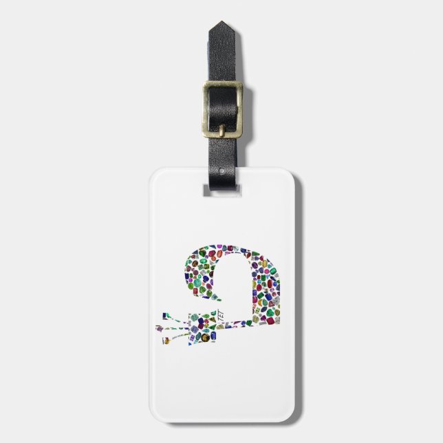 Etiqueta Para Maletas Letra hebrea 'TET' (Frente Vertical)