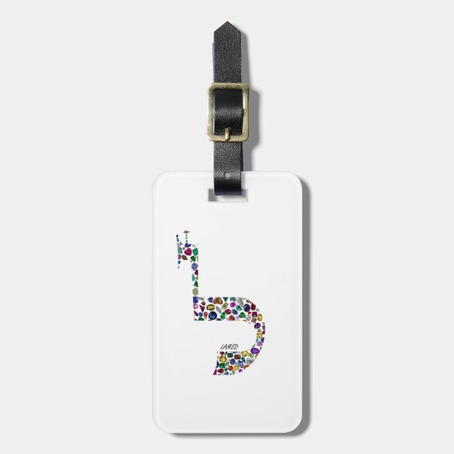 Etiqueta Para Maletas Letra 'LAMED' (Frente Vertical)