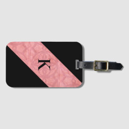 Etiqueta Para Maletas Letra rúsculo batica rosada