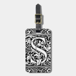 Etiqueta Para Maletas Letra S Monograma medieval Art Nouveau