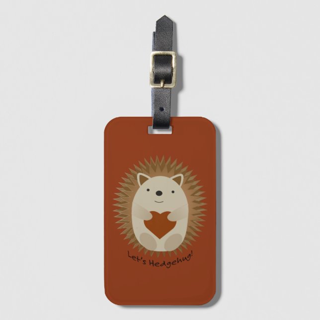 Etiqueta Para Maletas Lets Hedgehug Hegehog (Anverso vertical)