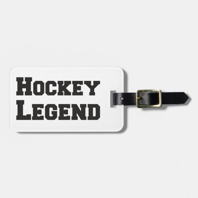 Etiqueta Para Maletas Leyenda de hockey (Frente Horizontal)