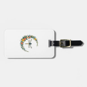 Etiqueta Para Maletas Libélula Boho Luna Creciente Signo de Paz Hippie D