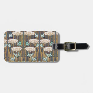 Etiqueta Para Maletas Libélulas Nenúfares Arte Nouveau Pantanoso