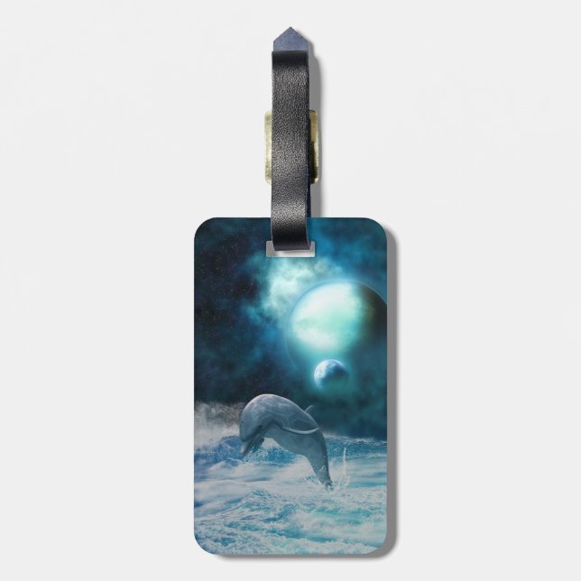 Etiqueta Para Maletas Libertad De Los Delfines (Atrás Vertical)