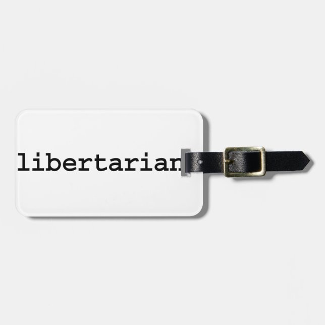 Etiqueta Para Maletas libertarian. (Frente Horizontal)
