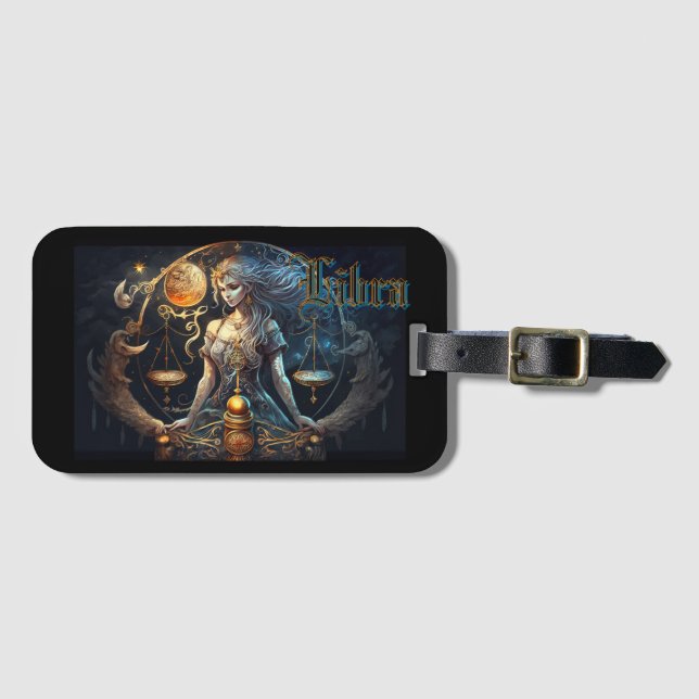 Etiqueta Para Maletas Libra (Anverso horizontal)