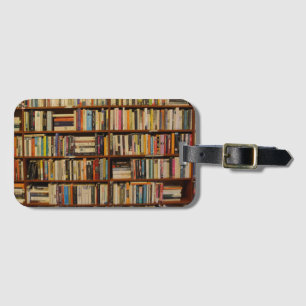 Etiqueta Para Maletas Libros en la biblioteca