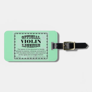 Etiqueta Para Maletas Licencia de violín