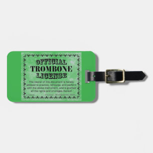 Etiqueta Para Maletas Licencia Trombone