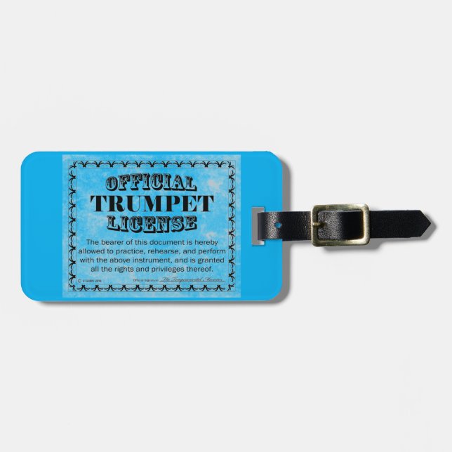 Etiqueta Para Maletas Licencia Trumpet (Frente Horizontal)