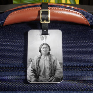 Etiqueta Para Maletas Líder lakota sacudiendo a indígenas norteamericano