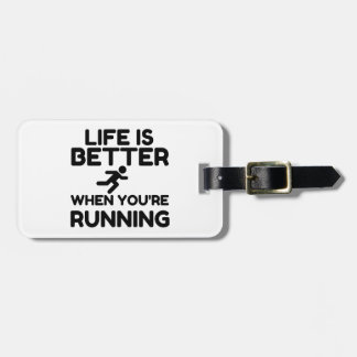 Etiqueta Para Maletas Life Is Better Running