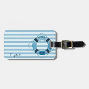 Etiqueta Para Maletas Lifebelt Nautical Moderno, Rayas