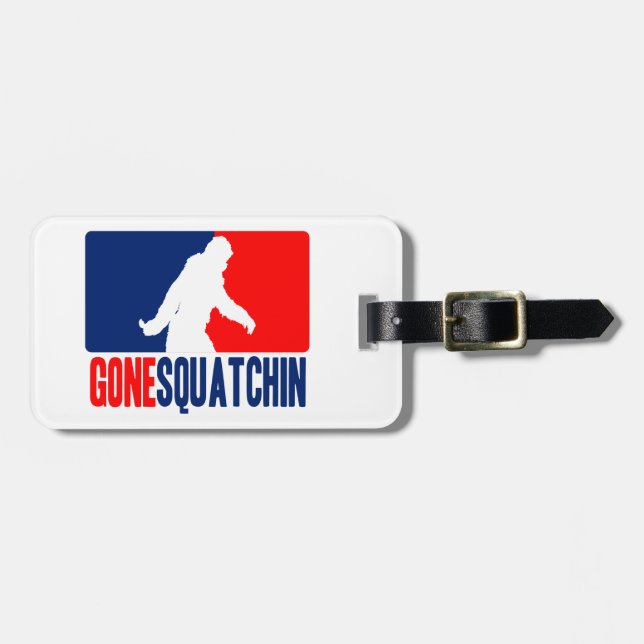 Etiqueta Para Maletas Liga de Gone Squatchin (Frente Horizontal)